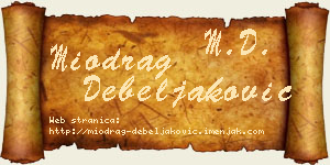 Miodrag Debeljaković vizit kartica